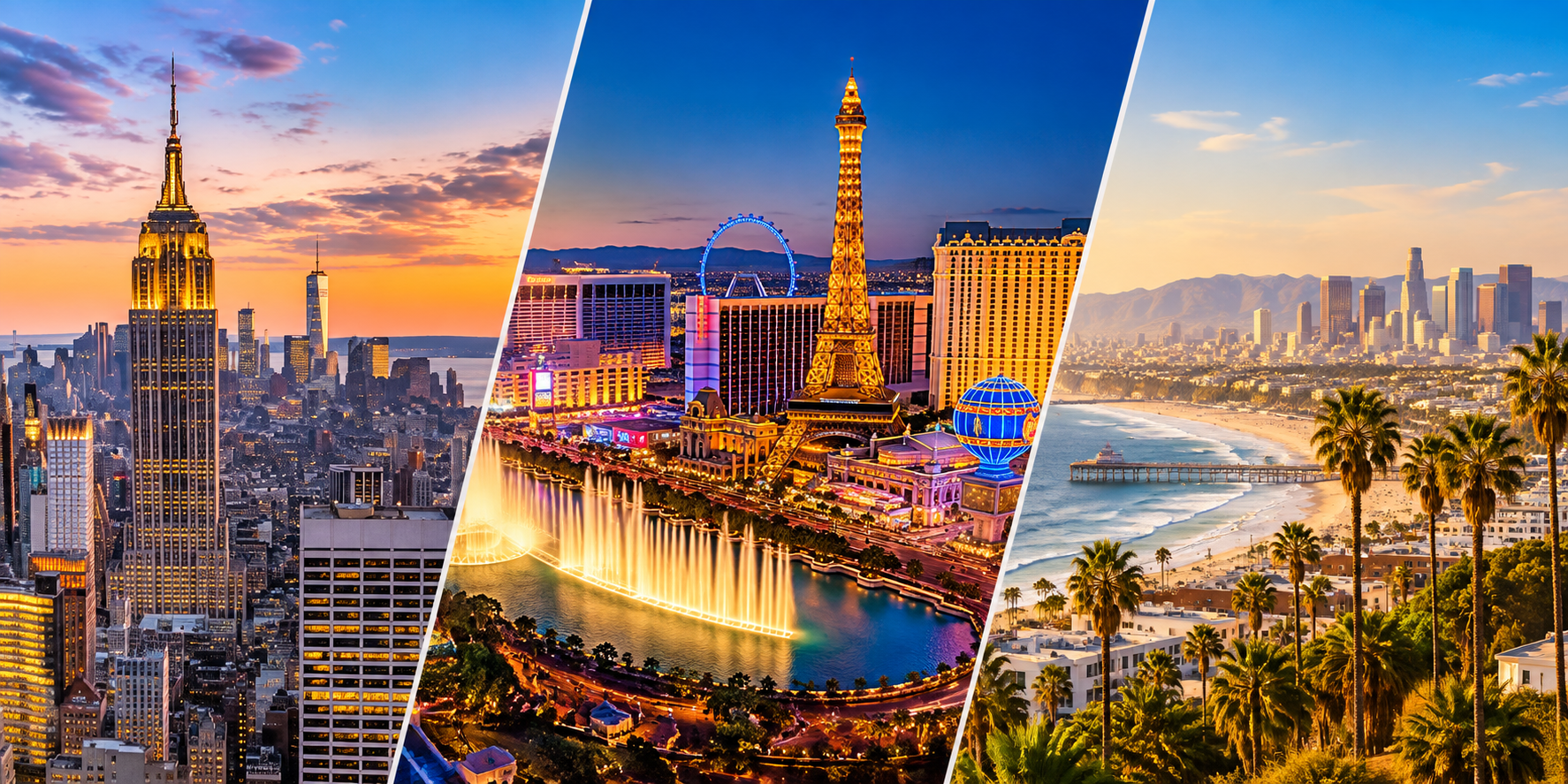 East to West: The Ultimate USA Trio - New York, Las Vegas & Los Angeles
